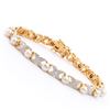 Image 1 : Plated 18KT Yellow Gold 6.25ctw Pearl and Diamond Bracelet