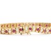 Image 2 : Plated 18KT Yellow Gold 2.50ctw Ruby and Diamond Bracelet