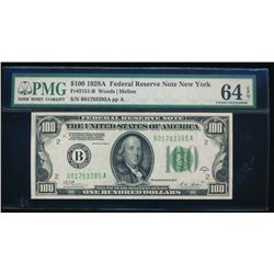 1928A $100 New York Federal Reserve Note PMG 64EPQ