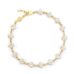 Plated 18KT Yellow Gold Diamond Bracelet