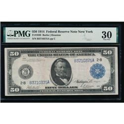 1914 $50 New York Federal Reserve Note PMG 30