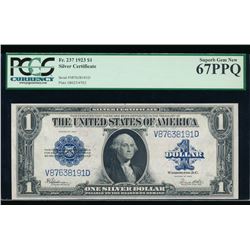 1923 $1 Silver Certificate PCGS 67PPQ