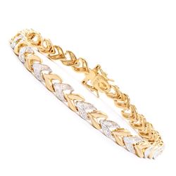 Plated 18KT Yellow Gold Diamond Bracelet