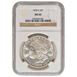 1878-S $1 Morgan Silver Dollar Coin NGC MS66