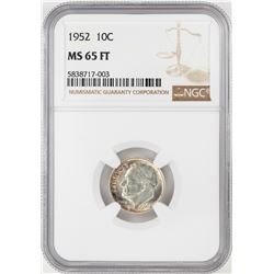 1952 Roosevelt Dime Coin NGC MS65FT