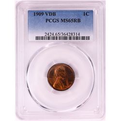 1909 VDB Lincoln Cent Coin PCGS MS65RB