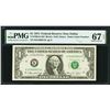 Image 1 : 1974 $1 Radar Serial Dallas Federal Reserve Note PMG 67EPQ