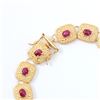 Image 2 : Plated 18KT Yellow Gold 8.00ctw Ruby Bracelet