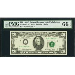 1969C $20 Philadelphia Federal Reserve STAR Note PMG 66EPQ