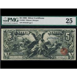 1896 $5 Educational Silver Certificate PMG 25