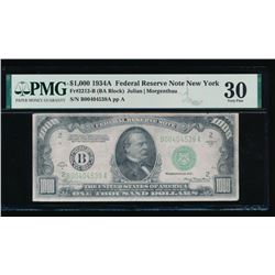 1934A $1000 New York Federal Reserve Note PMG 30