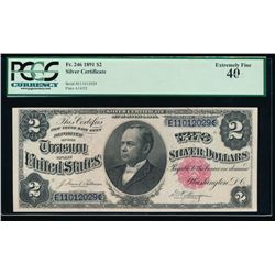 1891 $2 Silver Certificate PCGS 40