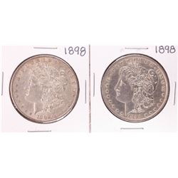 Lot of (2) 1898 $1 Morgan Silver Dollar Coins