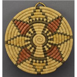 HOPI INDIAN BASKETRY PLAQUE