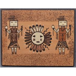 NAVAJO INDIAN POTTERY TILE (IDA SAHMIE)