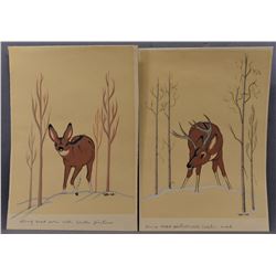 ZUNI INDIAN PAINTING (PERCY SANDY)