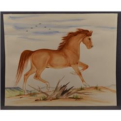 ZUNI INDIAN PAINTING (PERCY SANDY)