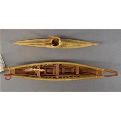 ESKIMO INDIAN KAYAK AND CANOE