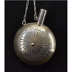 NAVAJO INDIAN SILVER TOBACCO CANTEEN