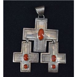 NAVAJO INDIAN CROSS PENDANT