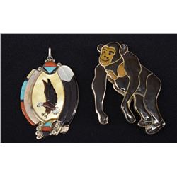 ZUNI INDIAN  PENDANTS