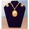 Image 1 : W. German Matched Necklace & Clip Earring Set #1288934