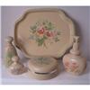 Image 1 : 5 piece Floral  Dresser  Set  by  Avon #1288959