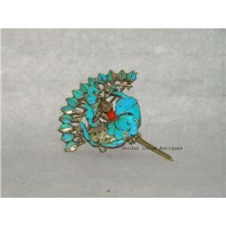 Chinese Floral Butterfly Feather Hairpin  #1289175