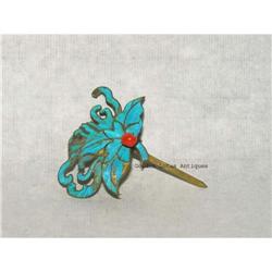 Chinese Lotus with Bead Feather Hairpin  #1289178