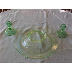 (3) Pc. Buffet Set; Etched Buffet Bowl #1289200