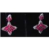 Image 1 : Pair of Ruby and Diamond Earrings #1289430