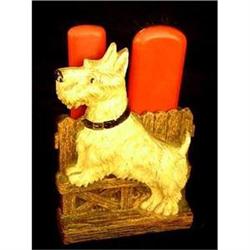 Wood Composite Westie With Clothes Brushes #1289596