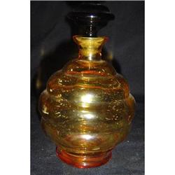 Art Deco Bohemian Glass Bottle #1289607