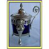 Image 1 : ORNATE FRENCH 1809 ST SILVER MUSTARD POT W GOLD#1289647