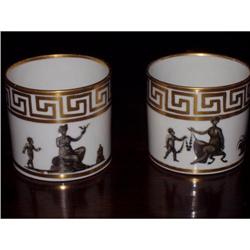 Old Paris porcelain Empire Grisaille cups #1289691