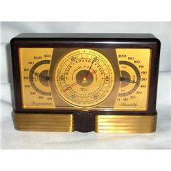 Art Deco 3 in 1 Barometer, Thermometer, #1289694