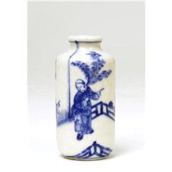 Old Chinese Blue & White Snuff Bottle w #1308320