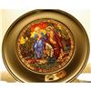 Image 1 : Stained Glass Pewter Plate Flight into Egypt #1308699