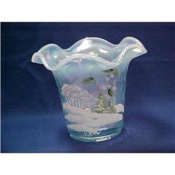 Fenton Art Glass Winter Wonderland  Vase #1308956