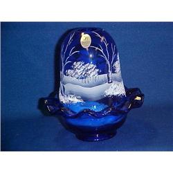 Fenton Art Glass Canaan Valley Cobalt Fairy #1308959