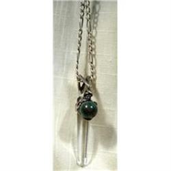 Sterling Wizard with Bloodstone quartz scepter #1308988