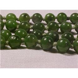 Beaded Jade Necklace Hand knotted 19.5"  #1309015