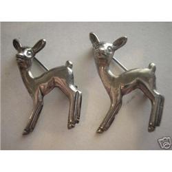 Pair of Old Mexico Sterling Deer Scatter Pins #1309016