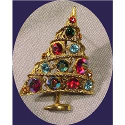 Weiss Christmas Tree Brooch multi color aurora #1309019