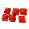 Image 1 : 6 Large Cherry Red  Bakelite Buttons #1309040