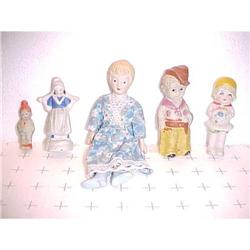 Dolls, bisque;  (5) total,  cowboy,  3.75" #1309166