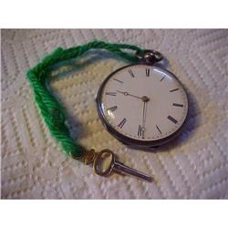 Pocket Watch, Key Wind, silver color #1309171