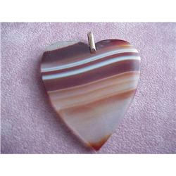  VICTORIAN SCOTTISH AGATE LARGE HEART  CHIC #1309179