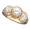 Image 1 : 2.26 carats 3 STONE RING LARGE engagement ring #1314091