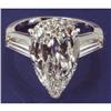 Image 1 : 2.10 carat PEAR SHAPE PLATINUM DIAMOND RING #1314401